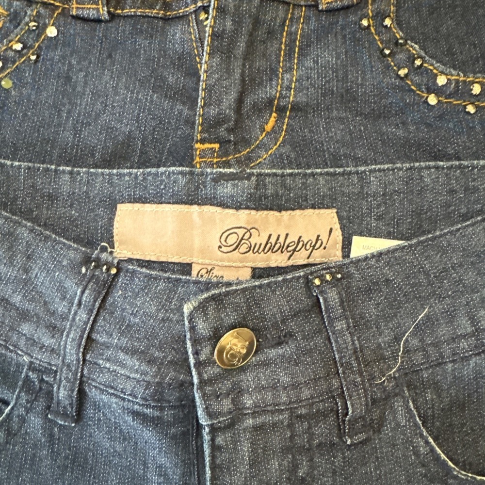 h.i.p. Women's Capri Jeans Lot 6 Pairs / Junior Sizes 1 & 5 Blue Classic Denim - Picture 15 of 16